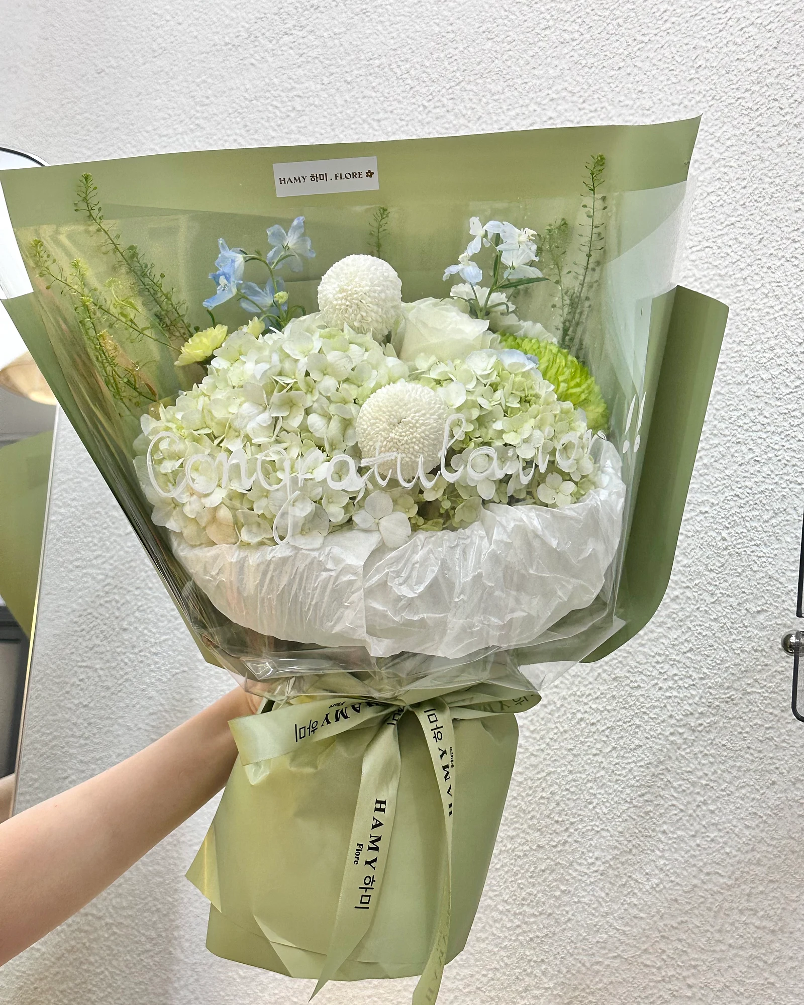 ブルーアジサイの花束